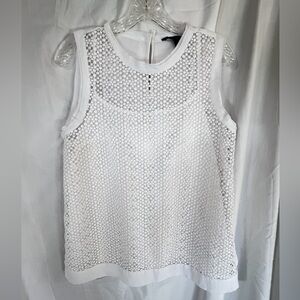 Banana Republic Retail White Sleeveless Top with Cami